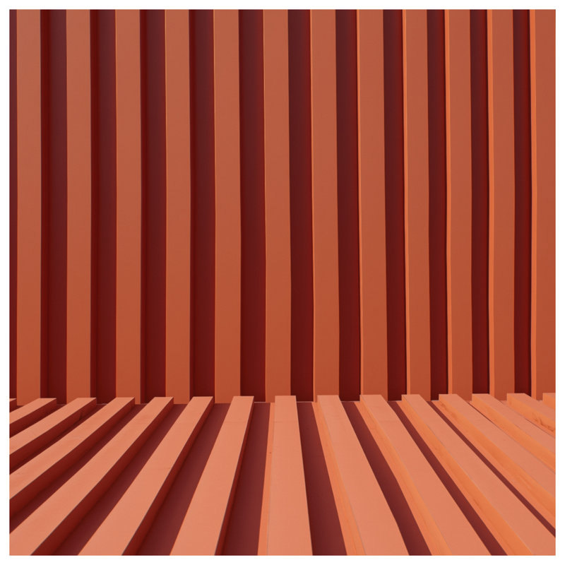 Orange Vertical Lines Bedding Stripes Bedspread Abstract, Queen