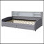 Lit plateforme simple tapissier avec rangement et tiroirs-2056628287