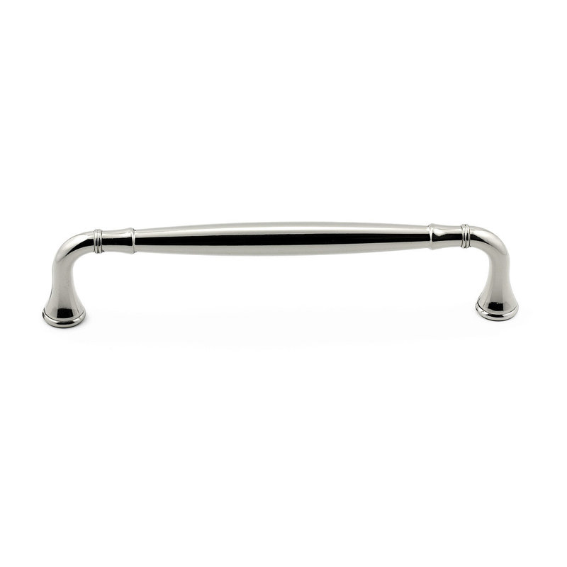 Poignée barre 7 9/16 po en métal, Nickel poli, 6 3/10"
