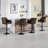 Upholstered Counter Height Stool, 360 Degree Swivel Bar Stool with Arms-174417458