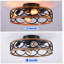 Ventilateur de plafond encastrable moderne 19 po avec lumière et moteur à courant continu réversible, noir mat-130156572