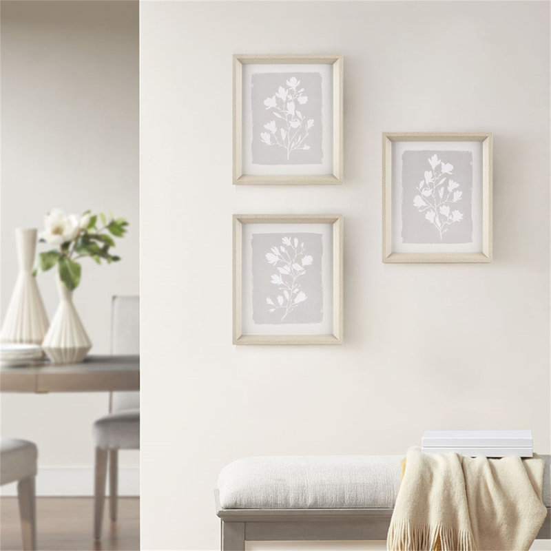 3-Piece Framed Glass Wall Art Set
