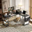 Rascoe L-Shaped Metal Base Computer Desk-1756414914