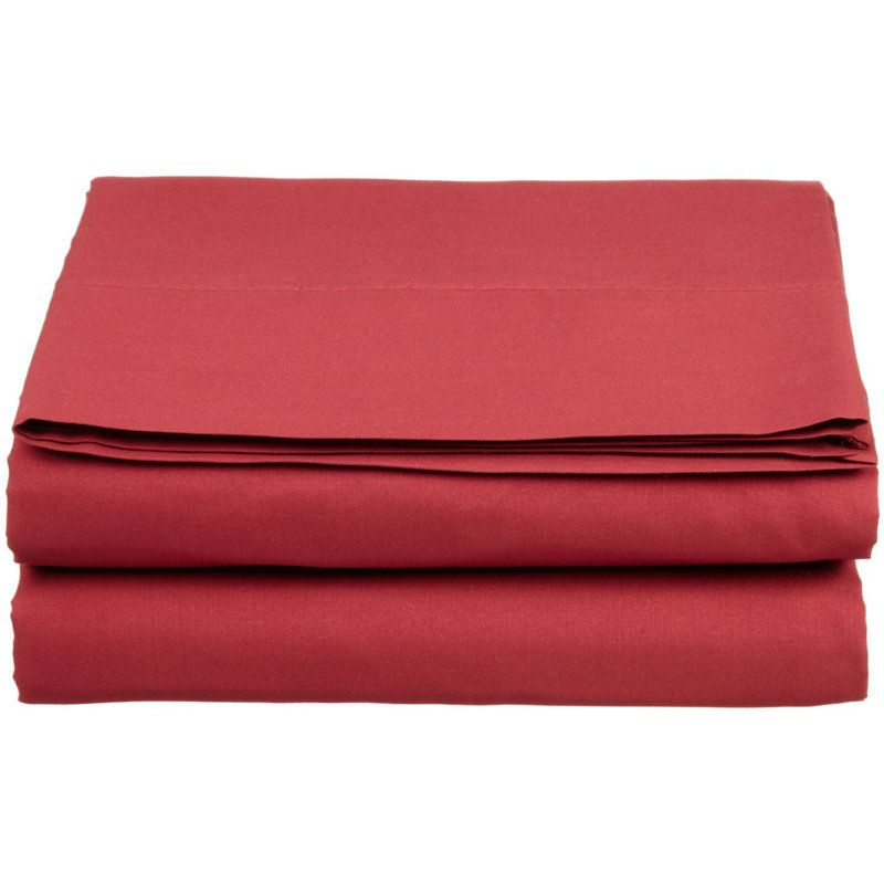 Drap-housse luxueux en microfibre avec poche profonde de 16 pouces, Bourgogne