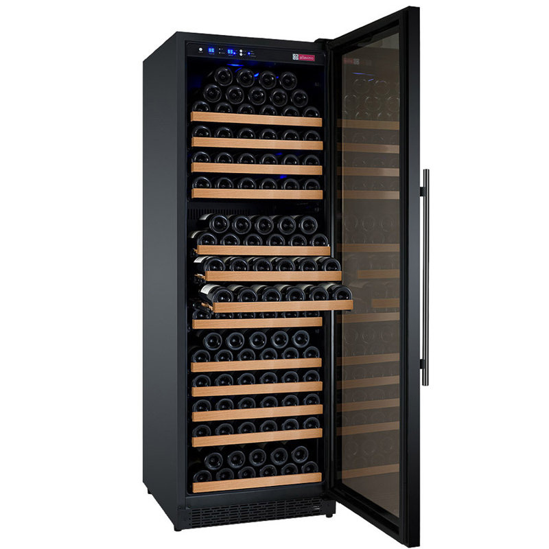 Allavino 24" Wide FlexCount II Tru-Vino 177 Bottle Single Zone Black Right Hinge Wine Refrigerator, Right