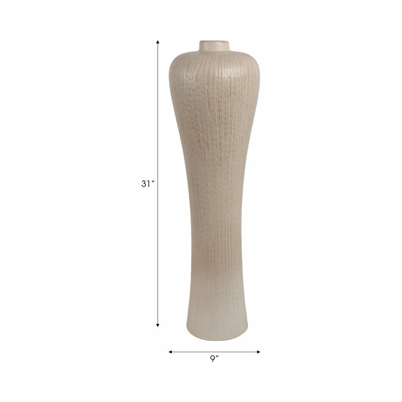 Townsend Handmade Stoneware Vase, 31" H x 9" W x 9" D