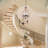 5 - Dimmable Light 26" Wide Farmhouse Chandelier Foyer Chandelier With Wood Grain Color