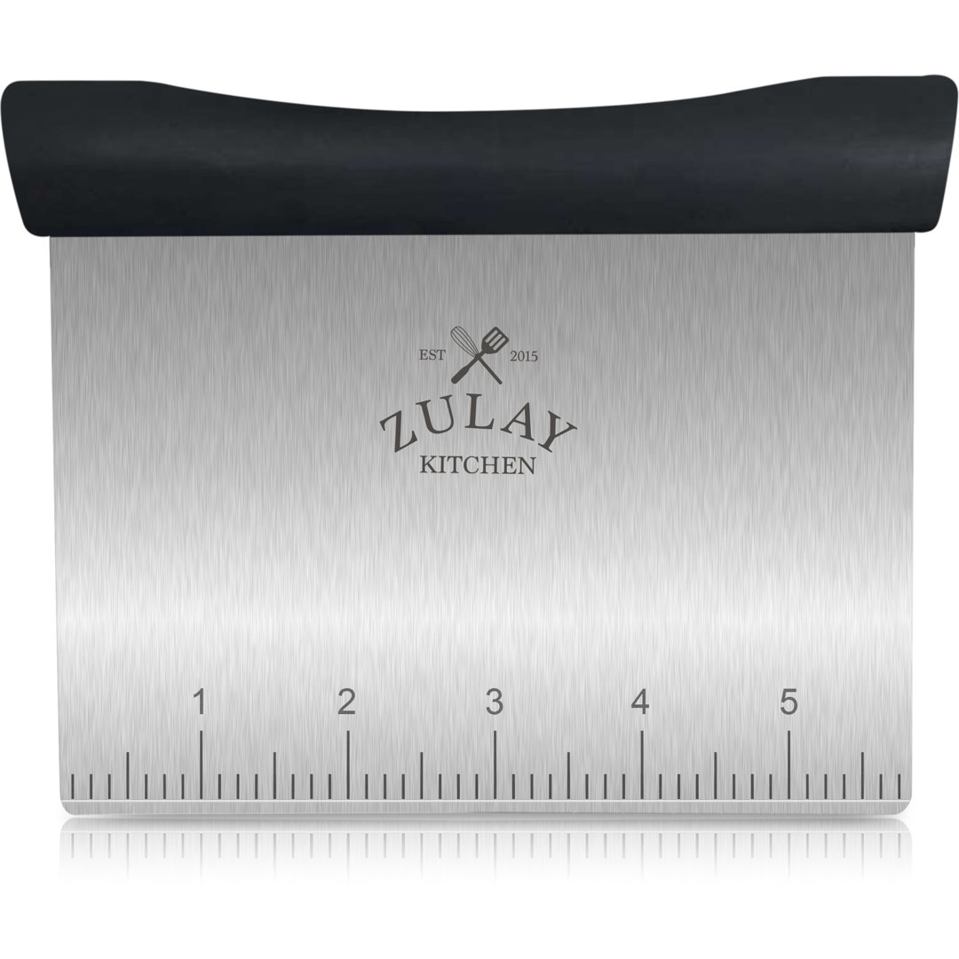 Zulay Kitchen Multi-purpose Stainless Steel Bench Scraper & Chopper Quick & Easy Perfect Cuts Round Zulay Kitchen