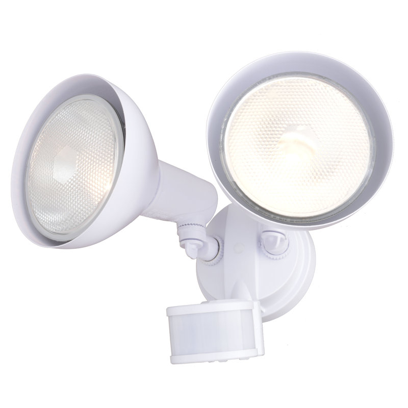 150 Watt Dusk to Dawn Outdoor Security Flood Light with Motion Sensor (pack of 1), White