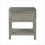 Table de chevet en bois taupe 23 po avec plateau en verre et tiroir Dylan-688282117