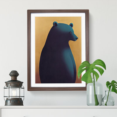Peaceful Bear 1 Piece Single Picture Frame Wall Art