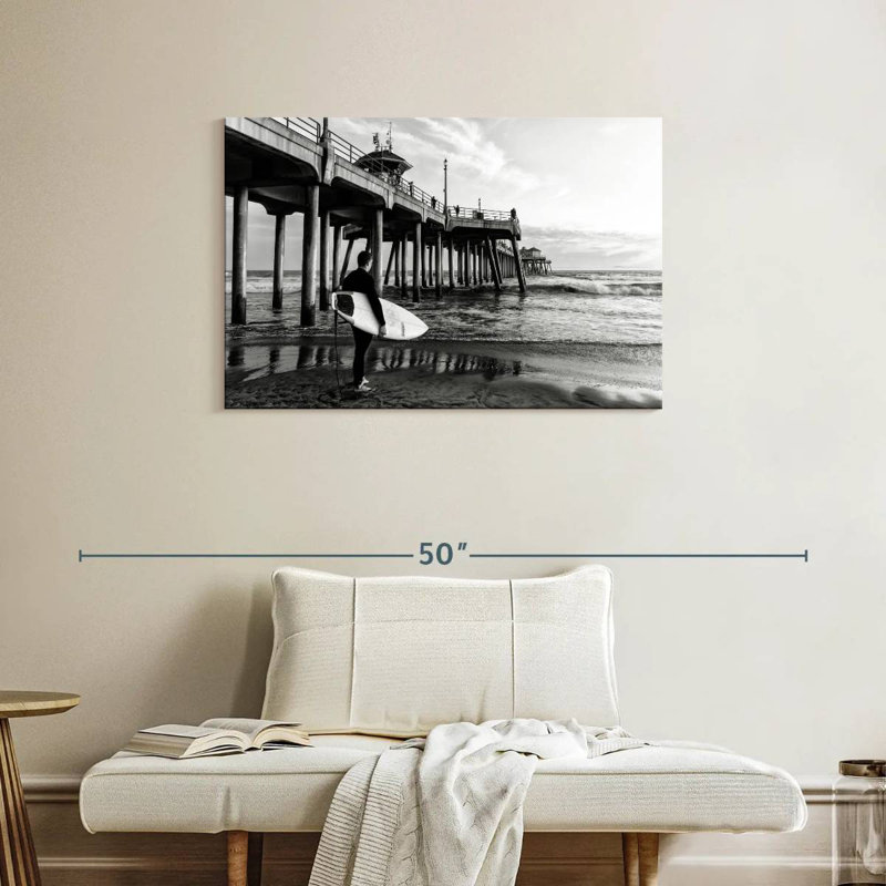 Gillard - Californie - Huntington Gillard - surfeur, H 24 po x l 36 po