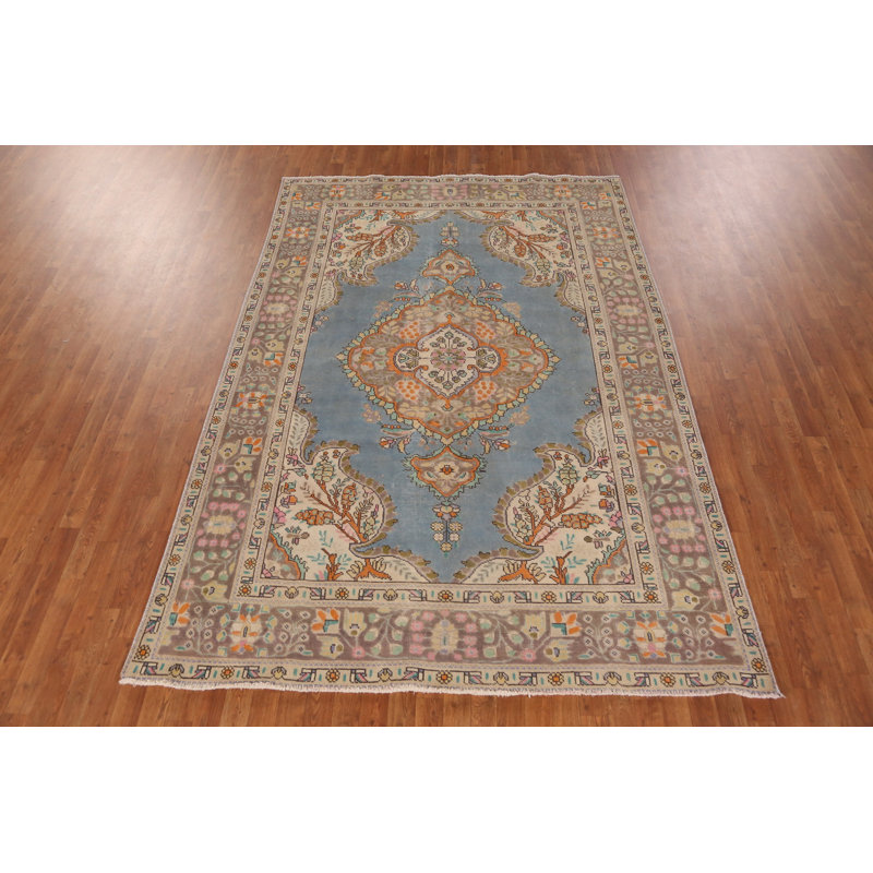 Tapis traditionnel bleu 7 x 9