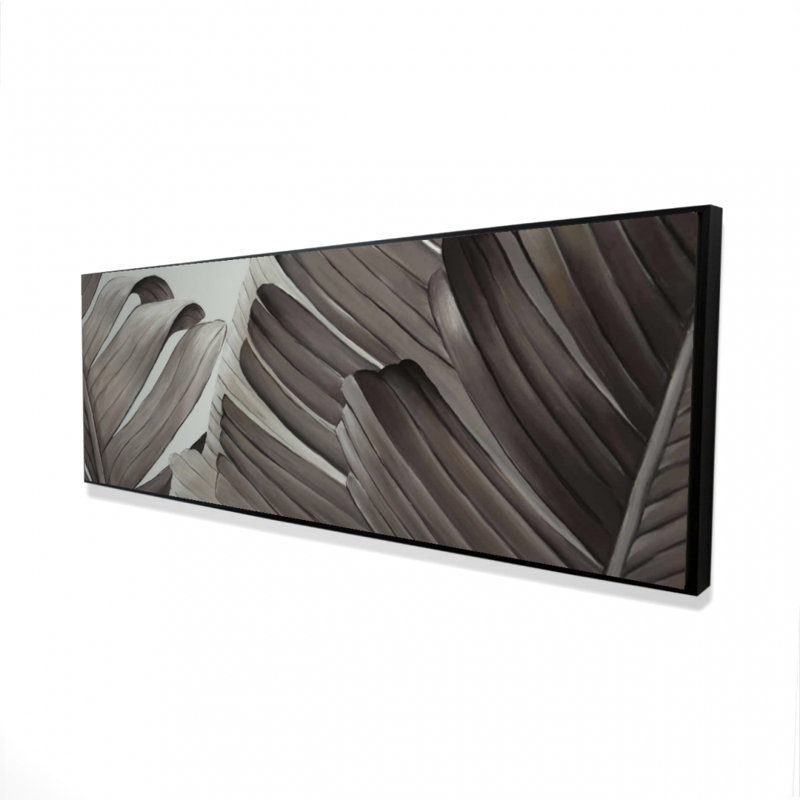" Grayscale Tropical Leaves "