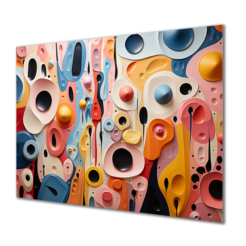 Tourbillon d'art coloré abstrait coloré II - décoration murale abstraite en métal MT137314, H 12 po x l 20 po x P 1 po