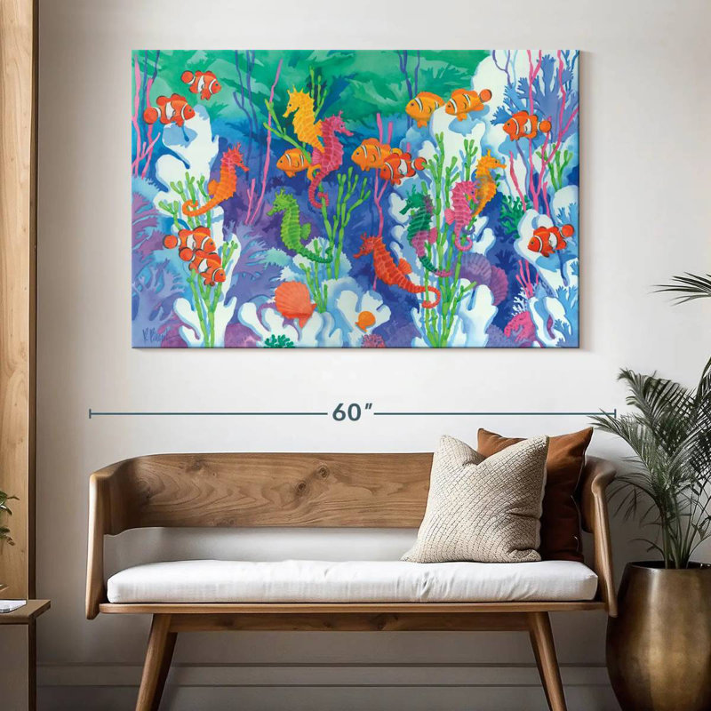 Brampt Seahorse Lagoon, 34" H x 51" W