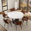 Ensemble de table de salle à manger en pierre frittée 7 pièces avec chaises en similicuir-311572129-311572130