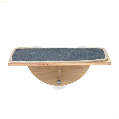 Indoor Cat Window Perch, Cat Hammock, Window-Mounted Cat Bed With Strong Suction Cups, Removable Felt, Two Installation Modes For Indoor Cats, Natural