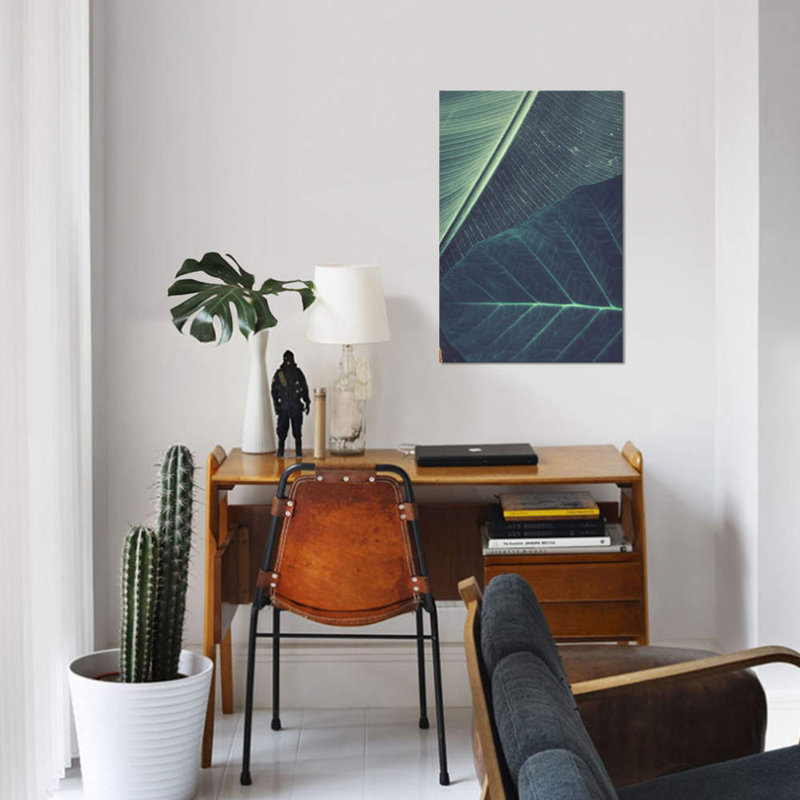 « leaves ii », reproduction d’impression sur toile, H 12 po x l 8 po x P 0,75 po, Toile tendue, Pas de tapis