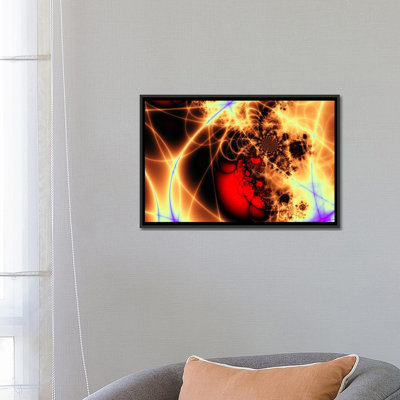 Digital Beating Heart Graphic Art on Canvas