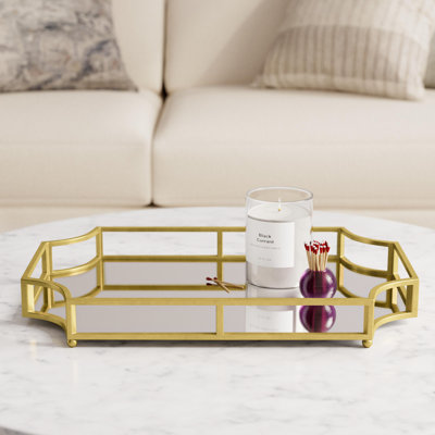 Connie Mirrored Glass Tray