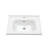 24x19 Inch White Rectangular Ceramic Vanity Top with Single Basin and Overflow Drain, Sink Only
