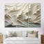 «White and Blue Wave Papercut Style II - Coastal Waves», ensemble d'art mural-747471288-747471290