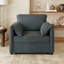 Convertible Pull Out Sleeper Chair with Adjustable Backrest with Thicked Cushions-1788264809