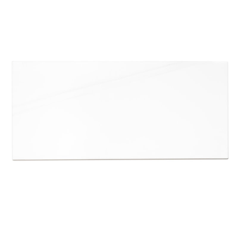 Piave 10" x 22" Glossy Ceramic Wall Tile, Bianco