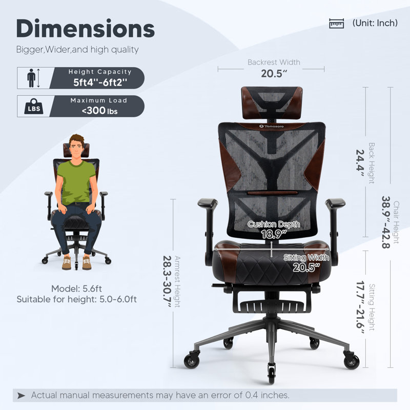 Chaise de bureau ergonomique, Noir