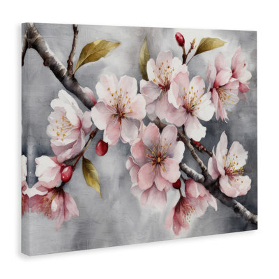 «Blossoms On Grey Canvas» par Kim Allen