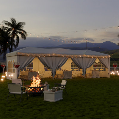 30 pi L 10 pi. D Pop Up Canopy Tent - Abri extérieur avec parois latérales amovibles et hauteur réglable pour le camping, la cour arrière