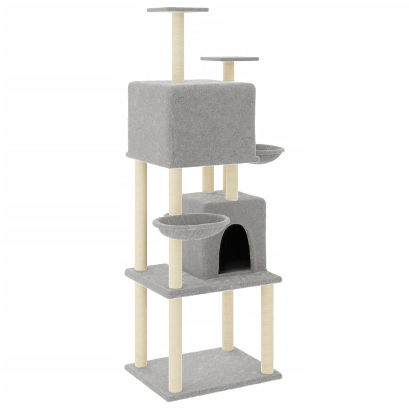 Lilburn 180cm H Cat Tree, Light Grey