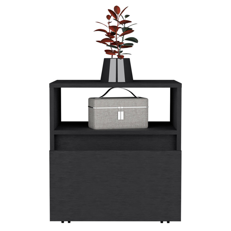 Table de chevet de style contemporain, Noir