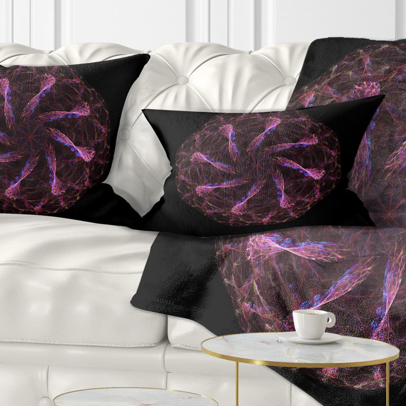 Coussin lombaire d’art en fleur radial