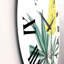Fleur jaune rétro I - horloge murale traditionnelle-60186976