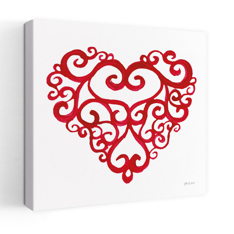 Art contemporain féminin Valentine II, H 48 po x l 48 po