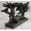 Figurine de sculpture originale en bronze de Bad American Landing
