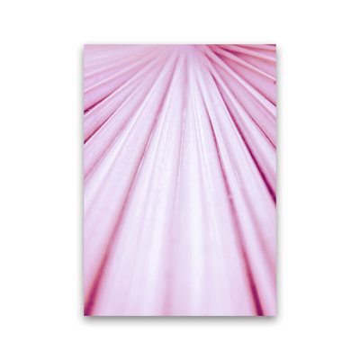Pink Palm Leaf 1 Piece Wall Art