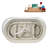59" Streamline Soaking Acrylic Freestanding Bathtub, Bamboo Tray, Drain-103682497