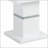 Ariya White End Table With High Gloss Finish And Glitter Detailing, Perfect For Modern And Elegant Home Decor-10460683