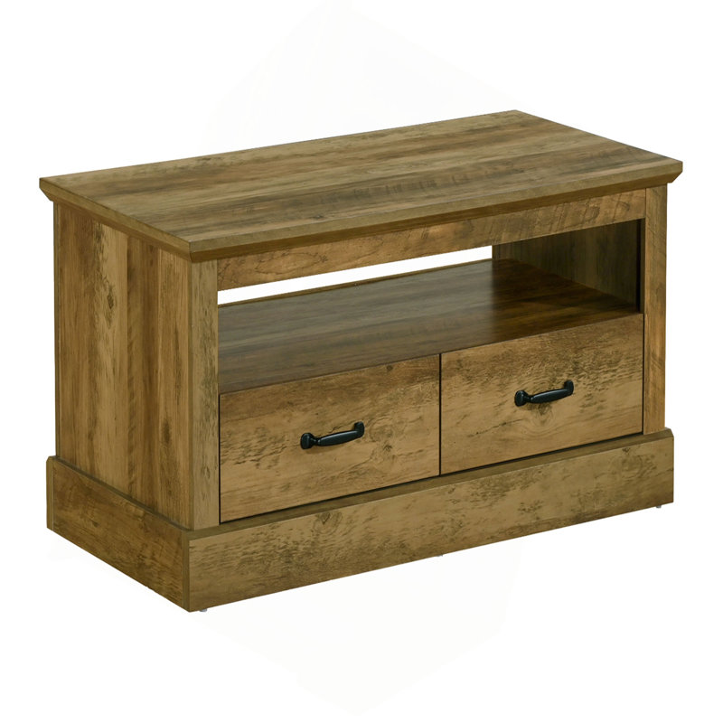 Table basse, L 42 po, cocktail, rectangulaire, tiroirs de rangement, salon, accent, stratifié chêne brun foncé, transitionnel