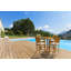Bauman Outdoor Teak Bar Stool