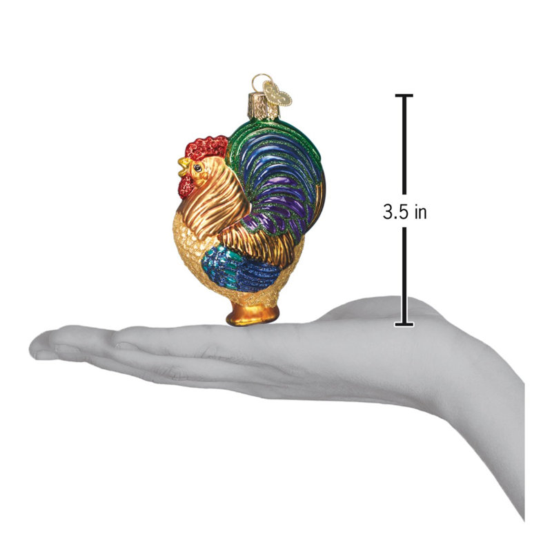Ornement figurine suspendu coq