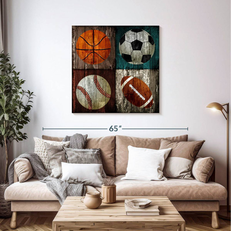 Sports de balle en bois Sireci, H 39 po x l 39 po