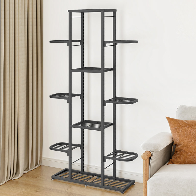 Tahitha Plant Stand, 126cm H x 62.5cm W x 23cm D, Silver