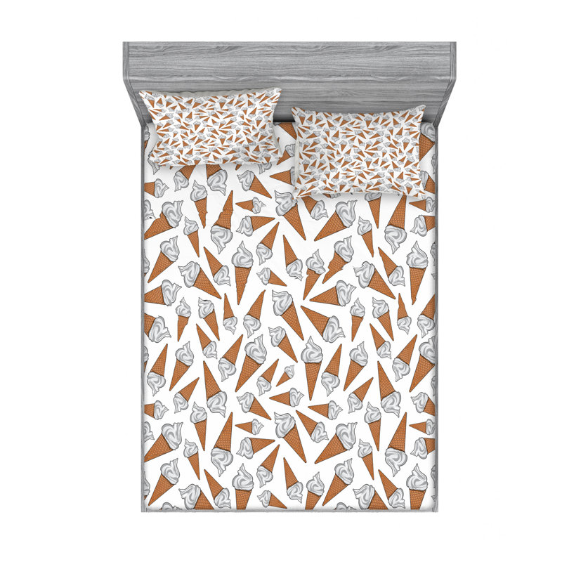 Microfiber Sheet Set, Queen Sheet Set with Fitted Sheet