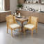 Chaises de salle à manger en rotin de style rustique en bois, chaises d'appoint à structure en bois massif avec accoudoirs décoratifs et siège rembourré en lin
