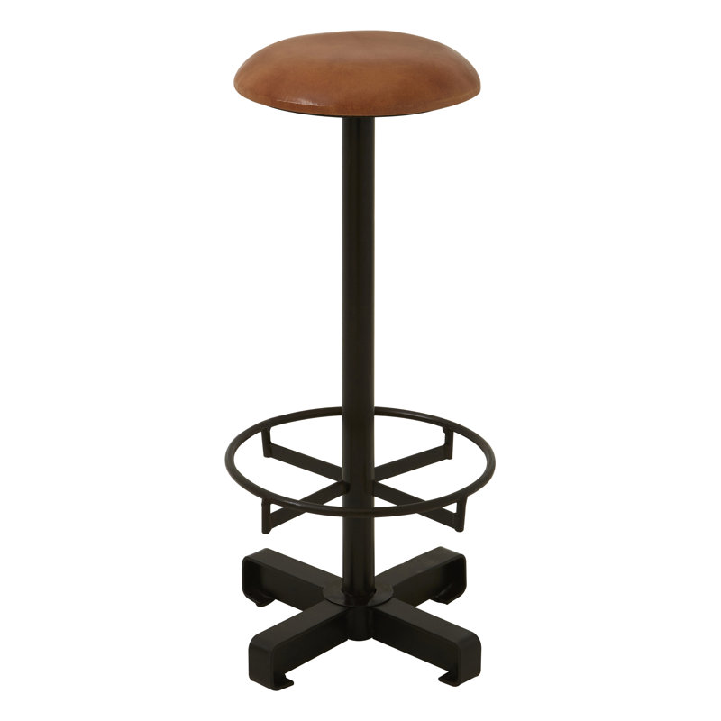 Adlai Counter Stool with Metal Frame, Light Brown