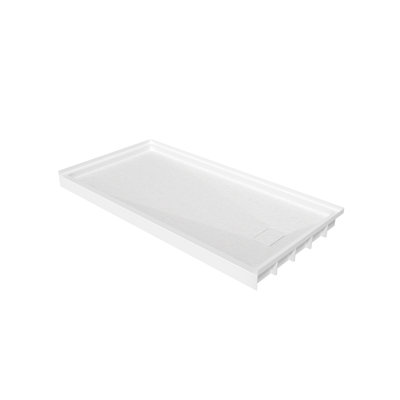 60"L x 30"W Right Drain Single Threshold Shower Base Shower Pan with Solid Surface, Non-Slip Texture